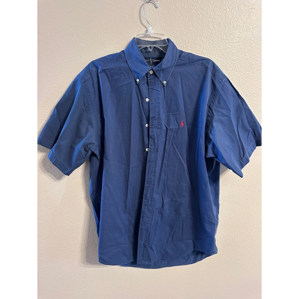 Ralph Lauren Blake Button Down Short Sleeve Casual Shirt Red Pony M